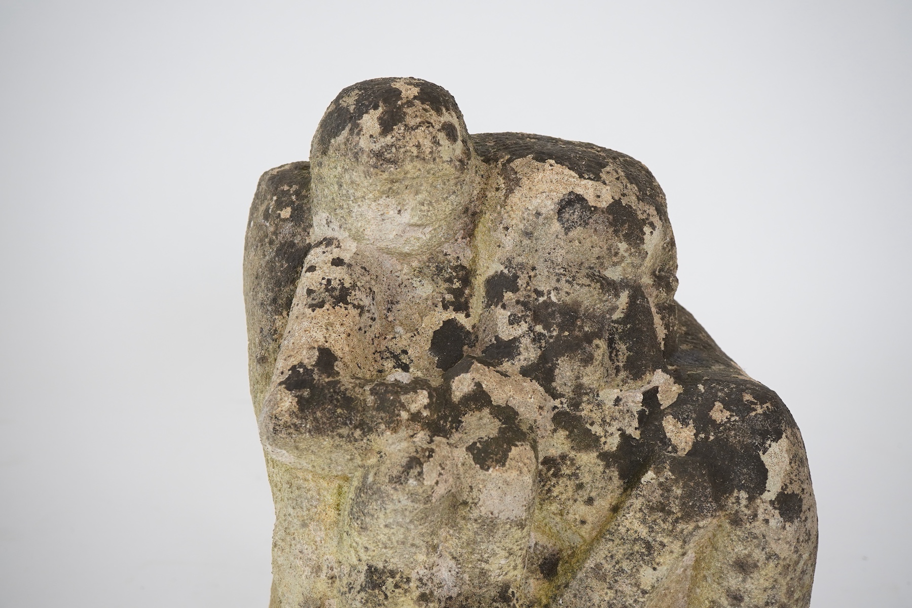 Manner of Ditching School: A limestone Madonna and child group